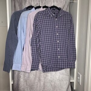 J.Crew Slim Fit Button Down Long Sleeve Casual Shirt Bundle Mens Medium Lot of 4